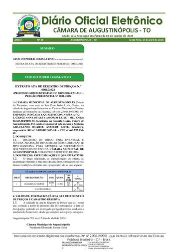 Diário Oficial - Edição 024